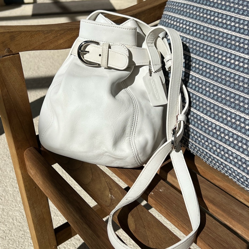 Coach Vintage White Belted Pouch 4156